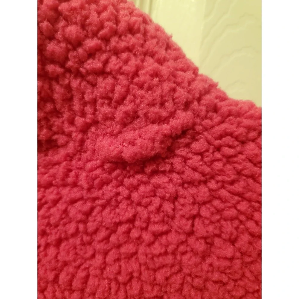 Gap Kids fleece Pullover Sweater sz XL 12 Bright Hot pink long sleeve pockets‎